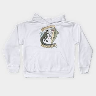 Mash Up Animals_ Velociskeeter VS Croco vintage tattoo inspired animal mashup animals Kids Hoodie